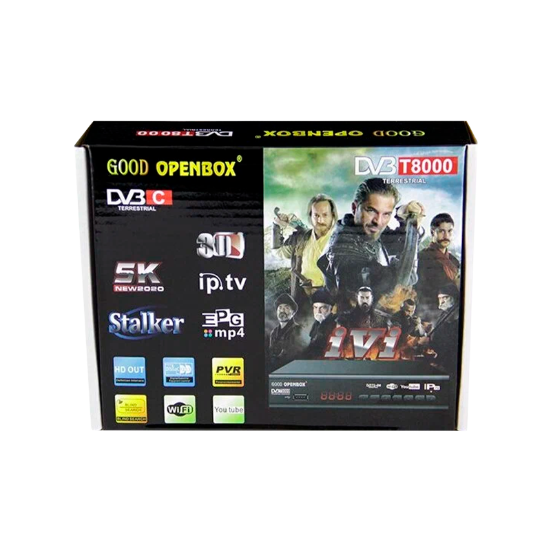Приставка для цифрового ТВ Openbox T8000 DVB-T/T2 металл черный (1/60)