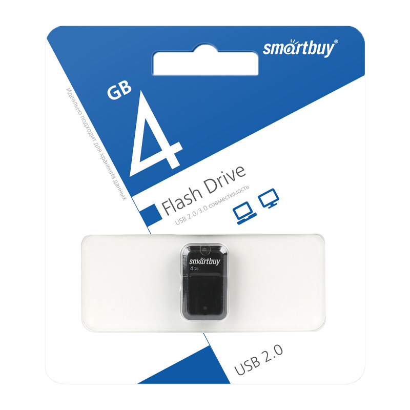 Флеш-накопитель Smartbuy ART 4GB USB2.0 пластик черный