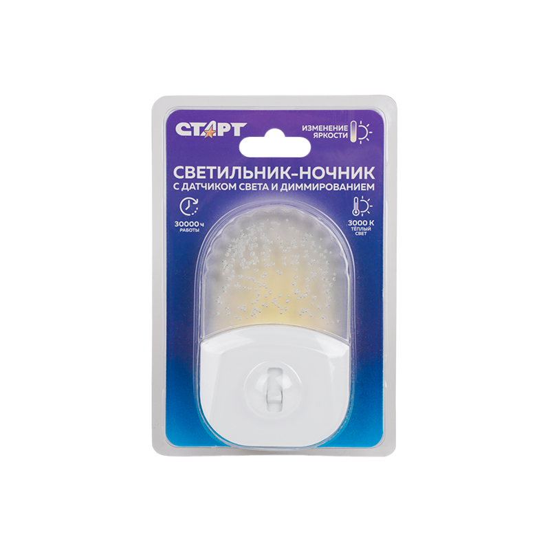 Ночник Старт Meteorite NL 2LED 220V диммируемый белый (1/20)
