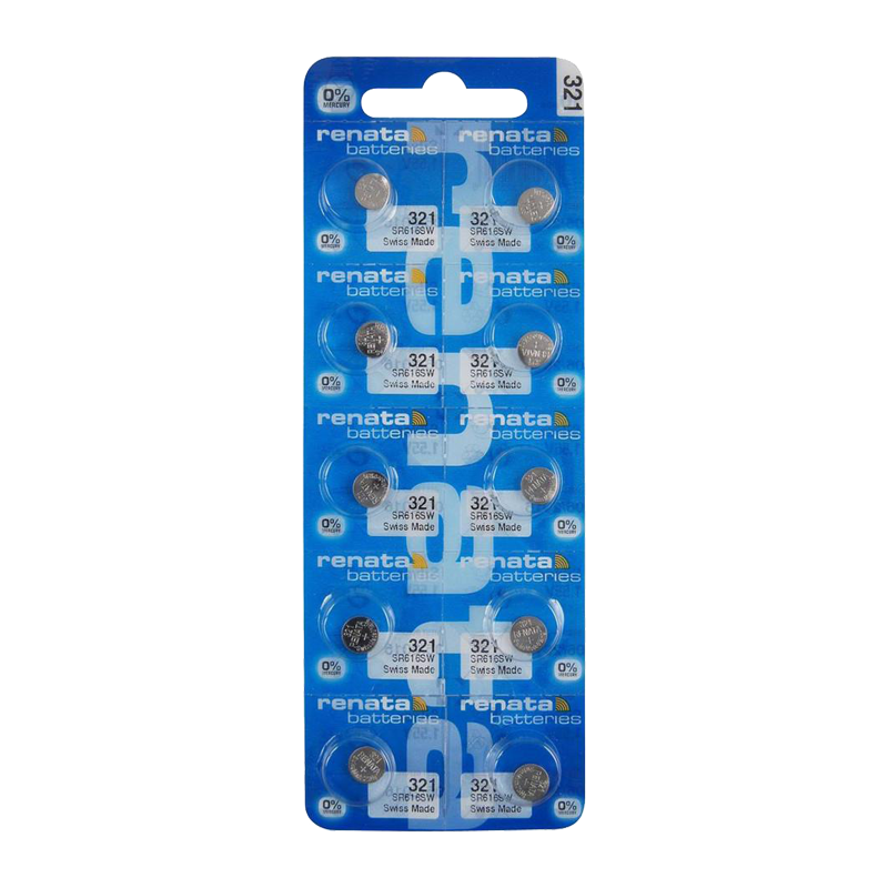 Батарейка Renata 321 (SR616SW) BL10 Silver Oxide 1.55V (10/100)