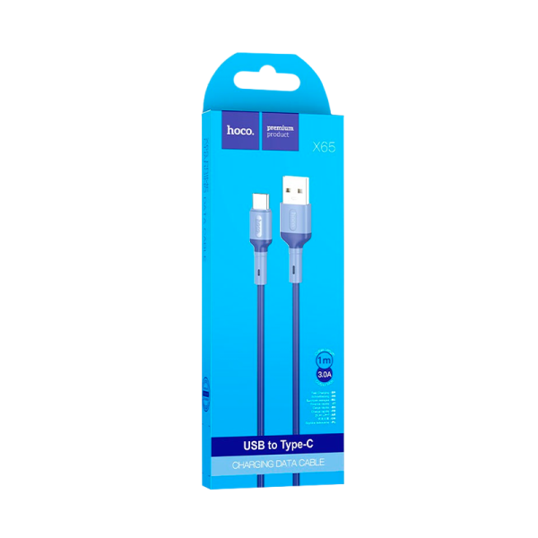 Кабель HOCO X65 USB (m)-Type-C (m) 1.0м 3.0A TPE синий (1/31/310)