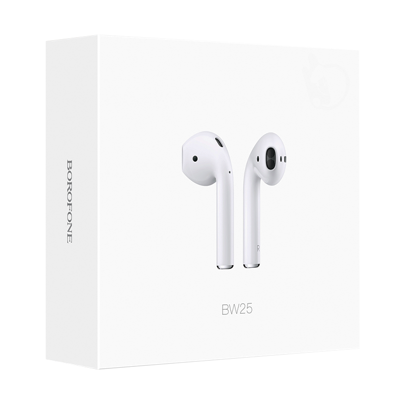 Наушники вставные Borofone BW25 bluetooth 5.3 с микр. белый (1/20/120)