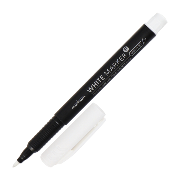Маркер перманентный MunHwa WHITE MARKER WPM-05 1.0мм спирт белый (1/12/144/576)