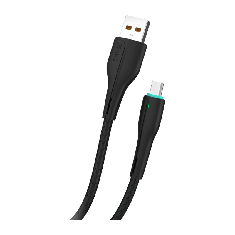 Кабель GFPower 15M USB (m)-microUSB (m) 1.0м 2.4A TPE черный (1/200/800)