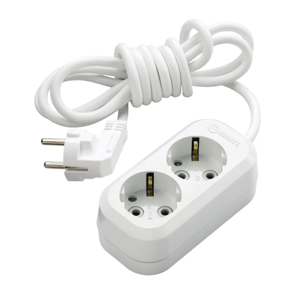 Удлинитель Makel 2р.С/З 16A 5.0м 3x1мм² IP20 белый MGP114 (1/12)