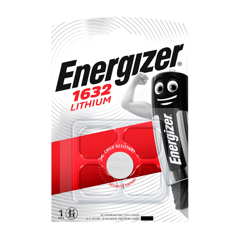 Батарейка Energizer CR1632 BL1 Lithium 3V (1/10/140)
