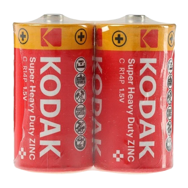 Батарейка Kodak Extra R14 C Shrink 2 Heavy Duty 1.5V (2/24/144/10368)