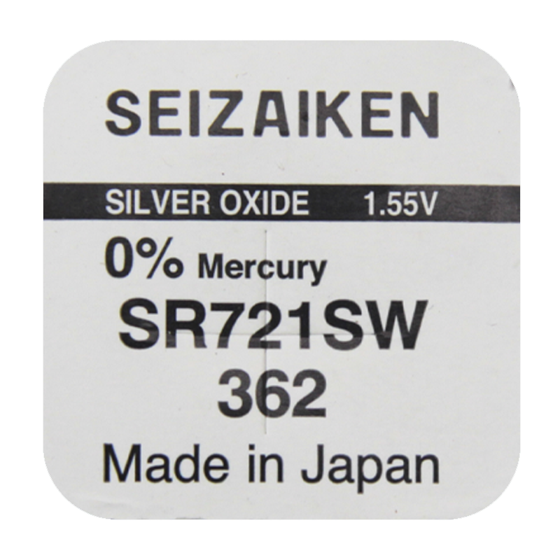 Батарейка SEIZAIKEN 362 (SR721SW) Silver Oxide 1.55V (1/10/100/1000)