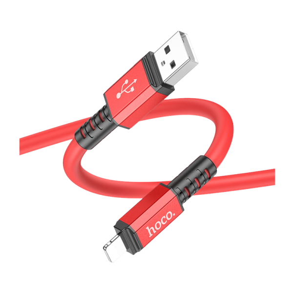 Кабель HOCO X85 USB (m)-Lightning (m) 1.0м 2.0A TPE красный (1/33/330)