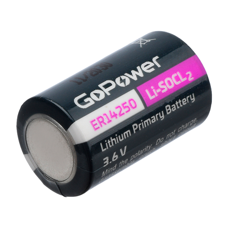 Батарейка GoPower ER14250 1/2AA PC1 Li-SOCl2 3.6V без выводов (1/10/500)