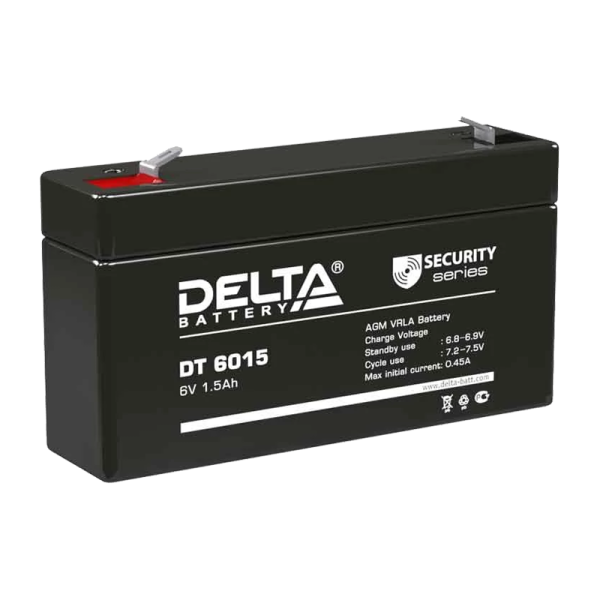 Аккумулятор свинцово-кислотный Delta DT 6015 6V 1.5Ah (1/20)
