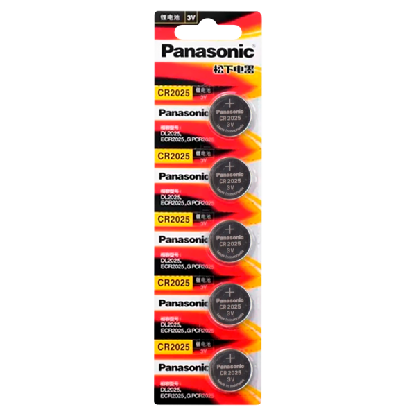Батарейка Panasonic Power Cells CR2025 BL5 Lithium 3V CN (Китай) (5/100/500)