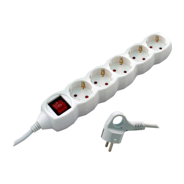 Удлинитель Старт S 5р.Б/З 10A 5.0м белый (1/20)