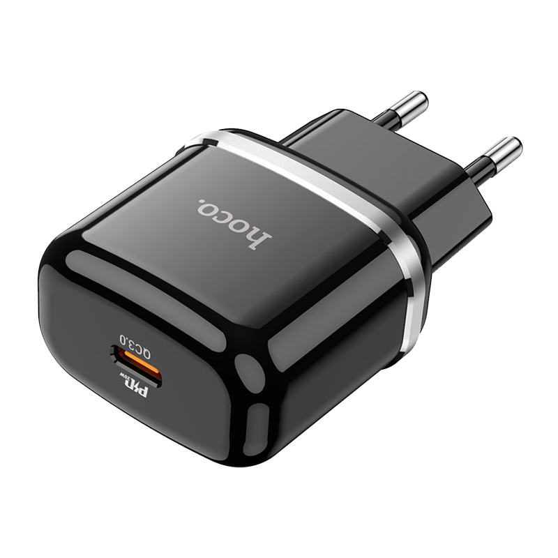 Сетевое З/У HOCO N24 Type-C 20W PD3.0 черный (1/12/120)
