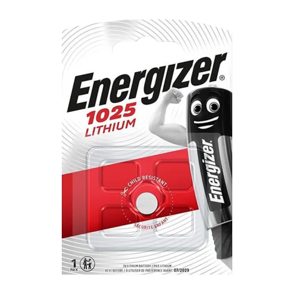 Батарейка Energizer CR1025 BL1 Lithium 3V (1/10/140)