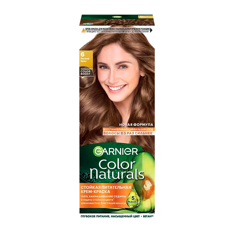 Краска для волос GARNIER Color Naturals 110мл 6 Лесной орех (1/12)