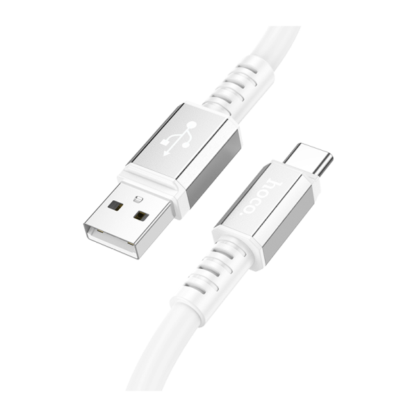 Кабель HOCO X85 USB (m)-Type-C (m) 1.0м 3.0A TPE белый (1/35/350)