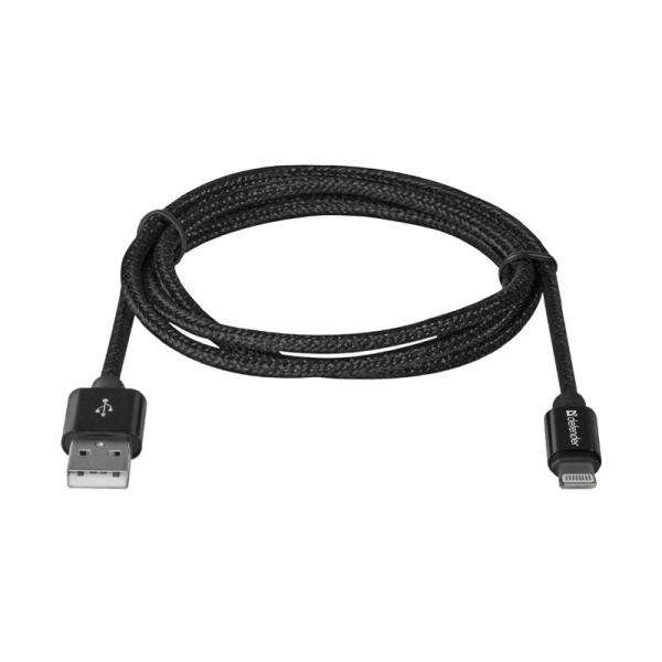 Кабель Defender ACH01-03T PRO USB2.0 (m)-Lightning (m) 1.0м 2.1A черный