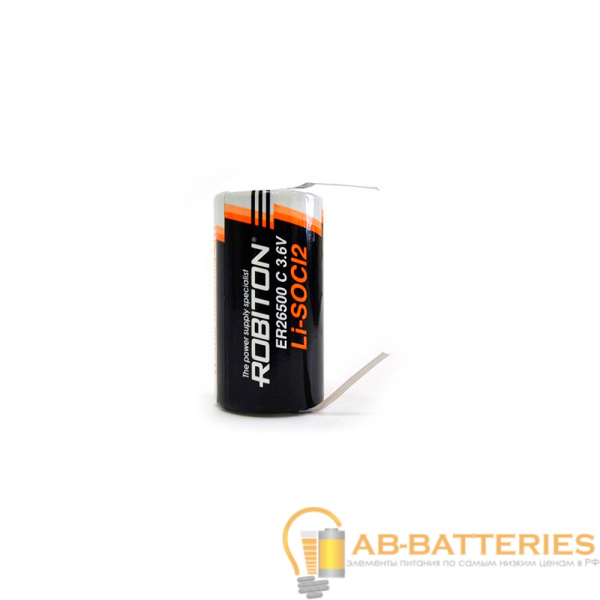 Батарейка ROBITON ER26500M-FT C высокотоковые с лепестковыми выводами SR2, в упак 10 шт 2/10/160