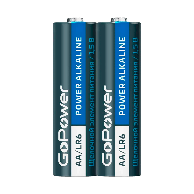 Батарейка GoPower LR6 AA Shrink 2 Alkaline 1.5V (2/40/800)