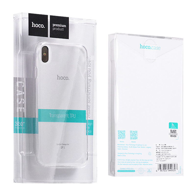 Чехол HOCO Light series TPU case for iPhone X Прозрачный