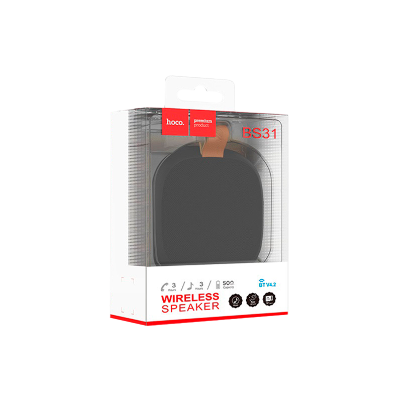 Портативная колонка HOCO BS31 bluetooth 4.2 microSD черный (1/60)