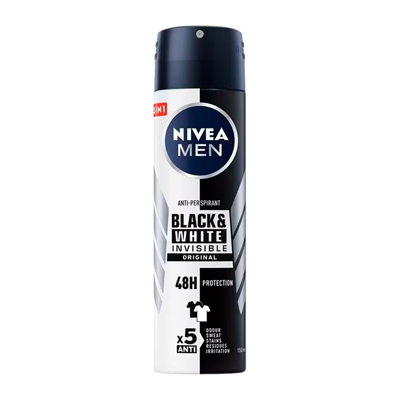 Дезодорант мужской Nivea BLACK&WHITE FRESH спрей 150мл ENG (1/12)