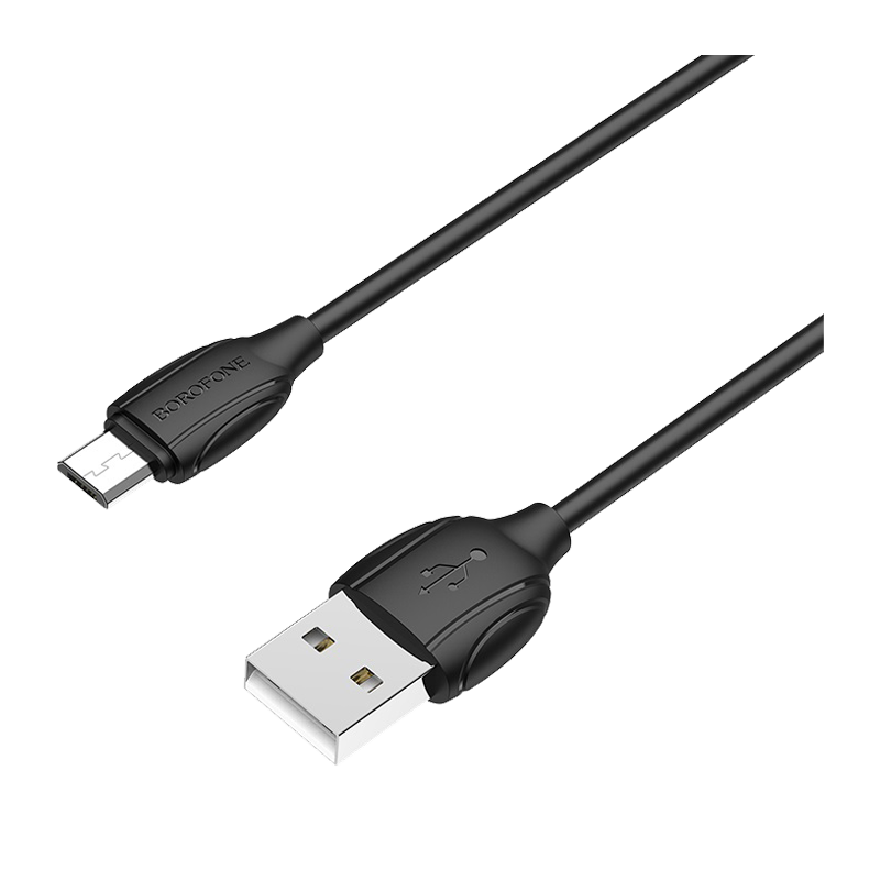 Кабель Borofone BX19 USB (m)-microUSB (m) 1.0м 2.4A ПВХ черный (1/648)