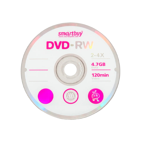 Диск DVD+RW Smartbuy 4.7GB 4x Shrink 100 (100/600)