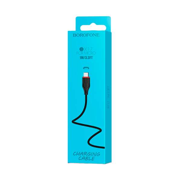 Кабель Borofone BX73 USB (m)-2хType-C/Lightning 1.0м 60W ПВХ черный