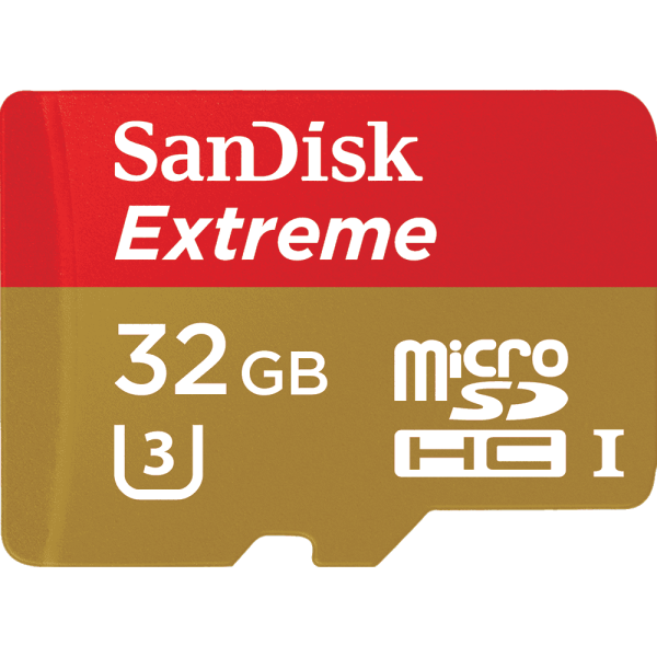 Карта памяти microSD SanDisk EXTREME 32GB Class10 UHS-I (U3) 90 МБ/сек с адаптером