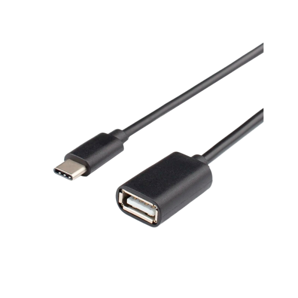 Кабель Atcom Type-C (m)-USB (f) 0.1м ПВХ черный (1/10/500)