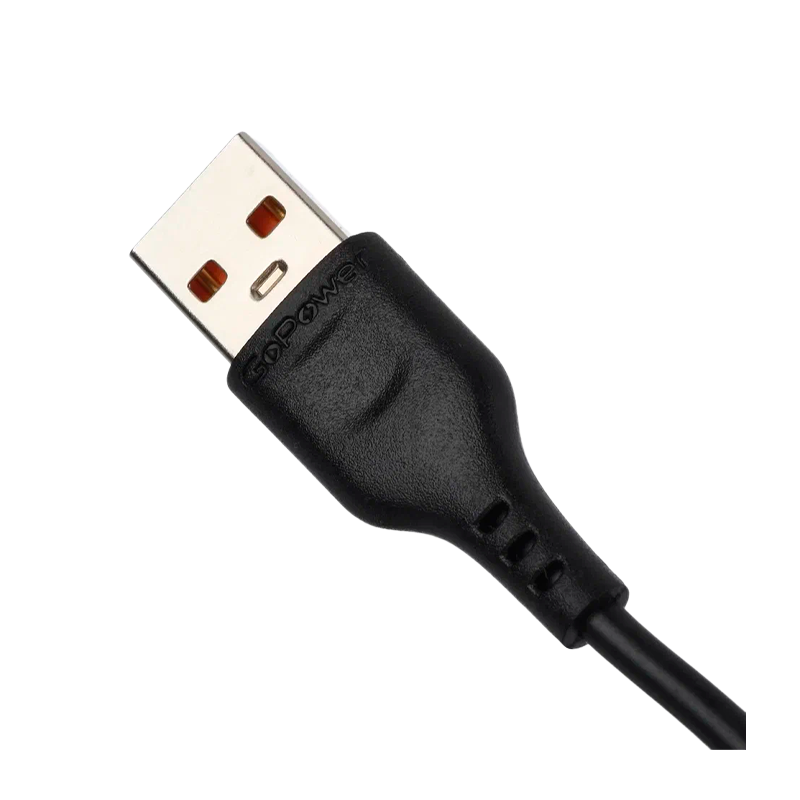 *Кабель GoPower GP01L-2M USB (m)-Lightning (m) 2.0м 2.4A черный (1/200/800) 