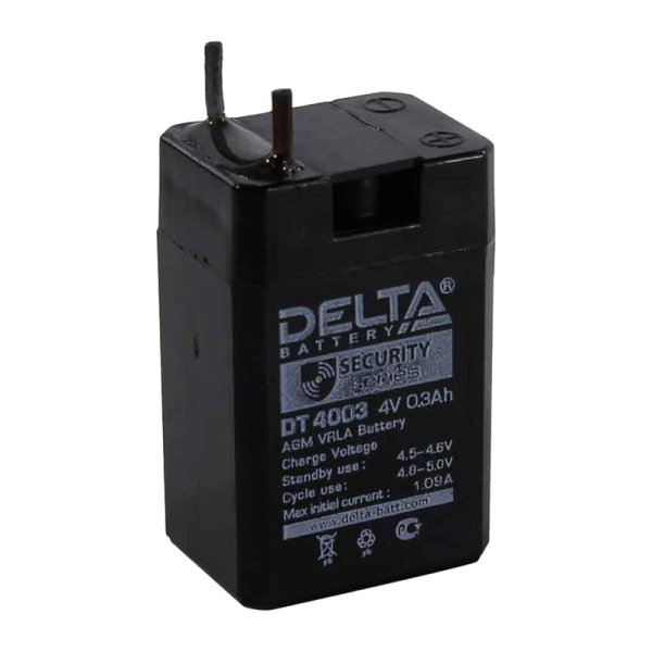 Аккумулятор свинцово-кислотный Delta DT 4003 4V 0.3Ah