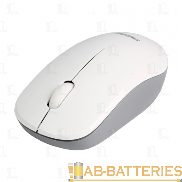 Мышь беспроводная Smartbuy 370AG классическая USB белый серый (1/60)