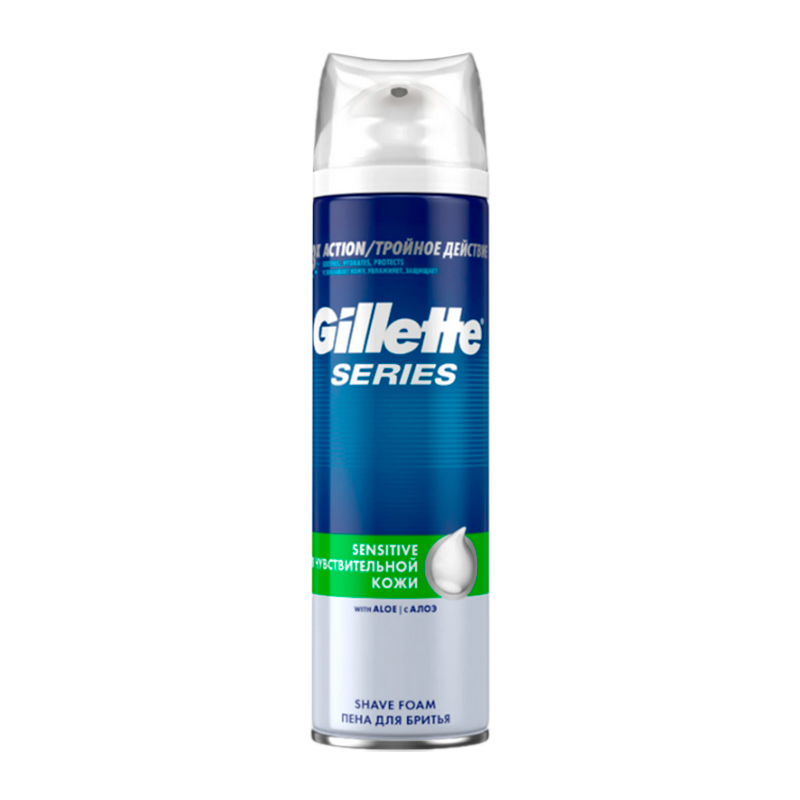 Пена для бритья Gillette Sensitive Skin 250мл (1/6)
