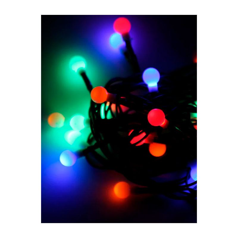 *Гирлянда Космос 30LED 4.4м шарики нить 8 режимов ассорти (1/50) 