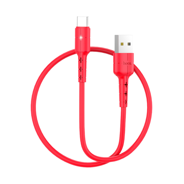 Кабель HOCO X30 USB (m)-Type-C (m) 1.2м 2.0A TPE красный (1/30/300)
