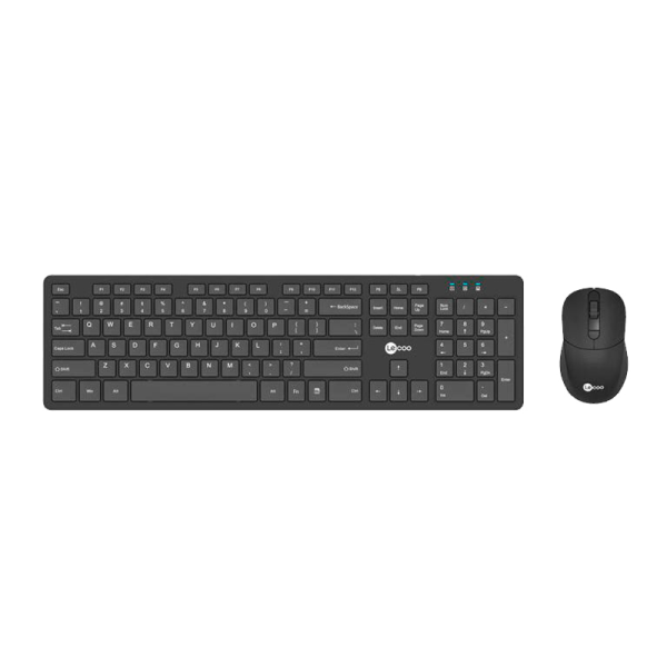 Набор клавиатура+мышь беспроводной Lenovo KW201 английская раскладка черный