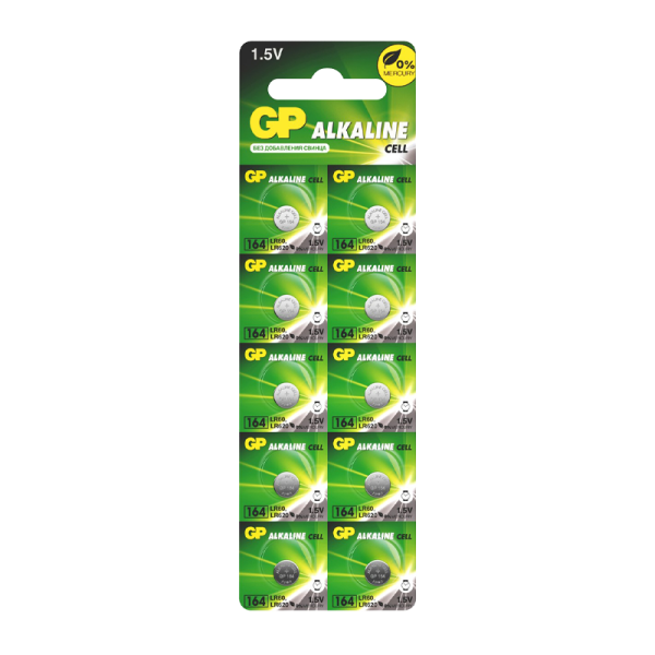 Батарейка GP G1/LR621/LR60/364A/164 BL10 Alkaline 1.5V отрывные (10/250/5000)