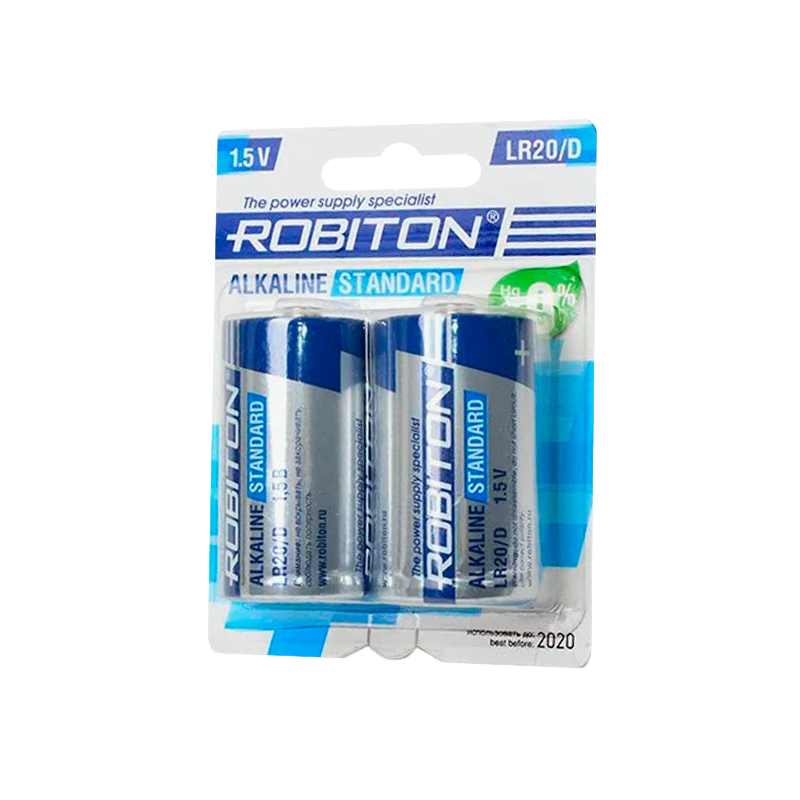Батарейка ROBITON STANDARD LR20 BL2 (12/192)