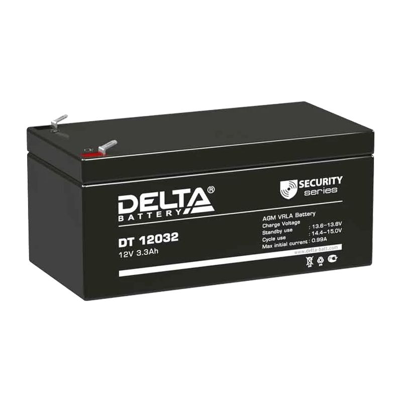 Аккумулятор свинцово-кислотный Delta DT 12032 12V 3.2Ah (1/10)
