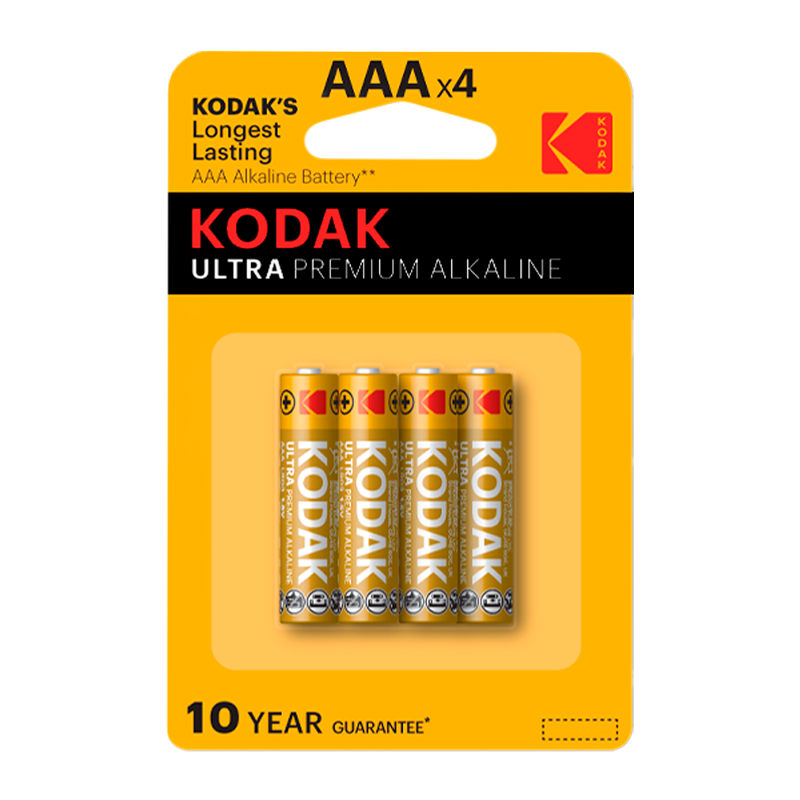 Батарейка Kodak ULTRA PREMIUM LR03 AAA BL4 Alkaline 1.5V (4/40/200/32000)