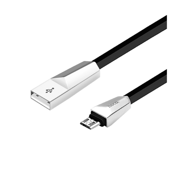 Кабель HOCO X4 USB (m)-microUSB (m) 1.2м 2.4A силикон черный (1/32/320)