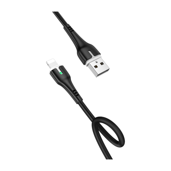 Кабель HOCO X45 USB (m)-Lightning (m) 1.0м 2.4A силикон черный (1/22/220)