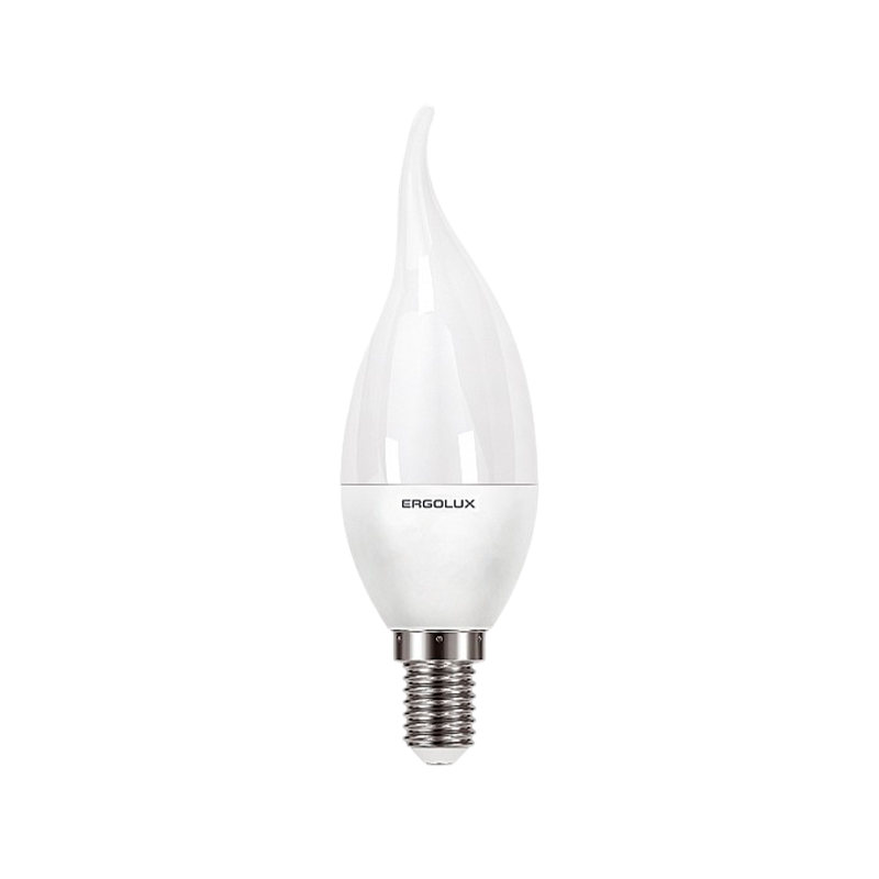 Лампа светодиодная Ergolux CA35 E14 9W 4000К 172-265V свеча на ветру (1/10/100)