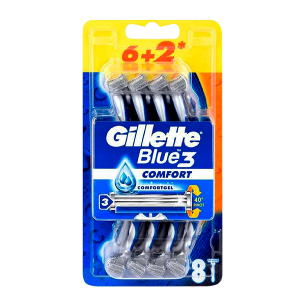 Бритва Gillette BLUE3 3 лезвия ENG 6+2шт. (1/6)