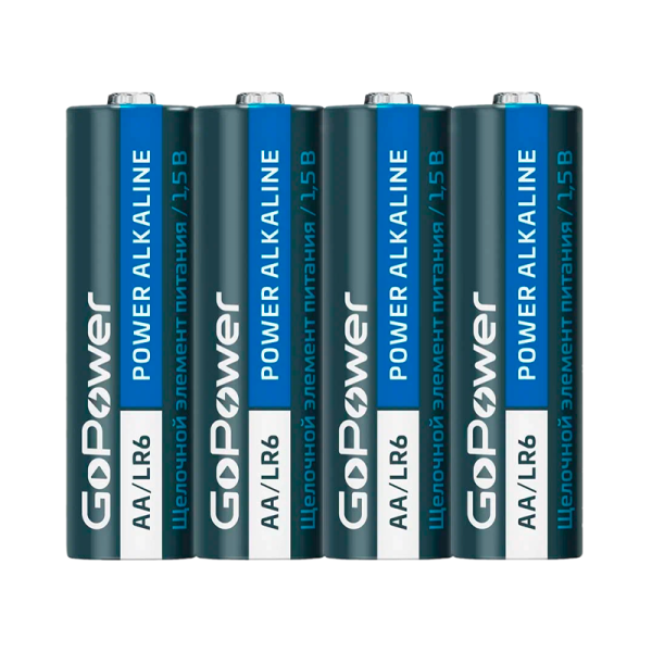Батарейка GoPower LR6 AA BOX20 Shrink 4 Alkaline 1.5V (4/20/640)