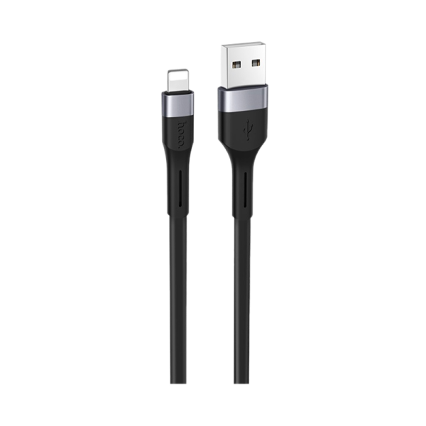 Кабель HOCO X34 USB (m)-Lightning (m) 1.0м 2.4A силикон черный (1/31/310)