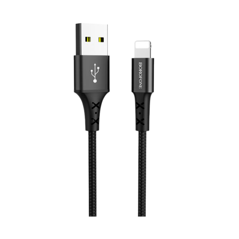 Кабель Borofone BX20 USB (m)-Lightning (m) 1.0м 2.0A нейлон черный (1/648)